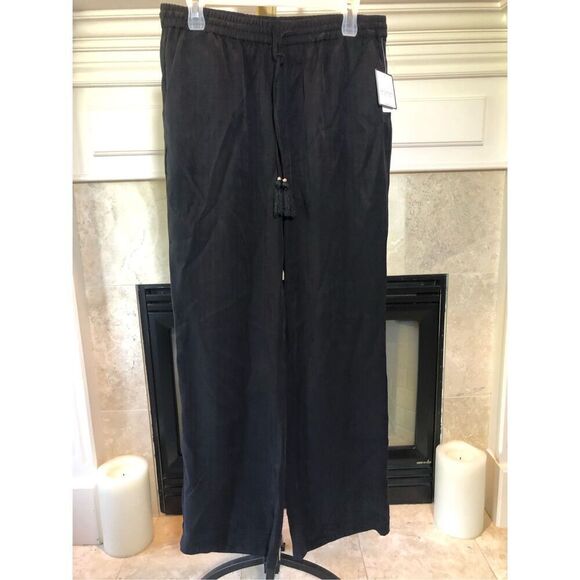 Laundry by Shelli Segal Los Angeles Women’s Black Straight Comfy Pants Size M NW - Picture 1 of 8